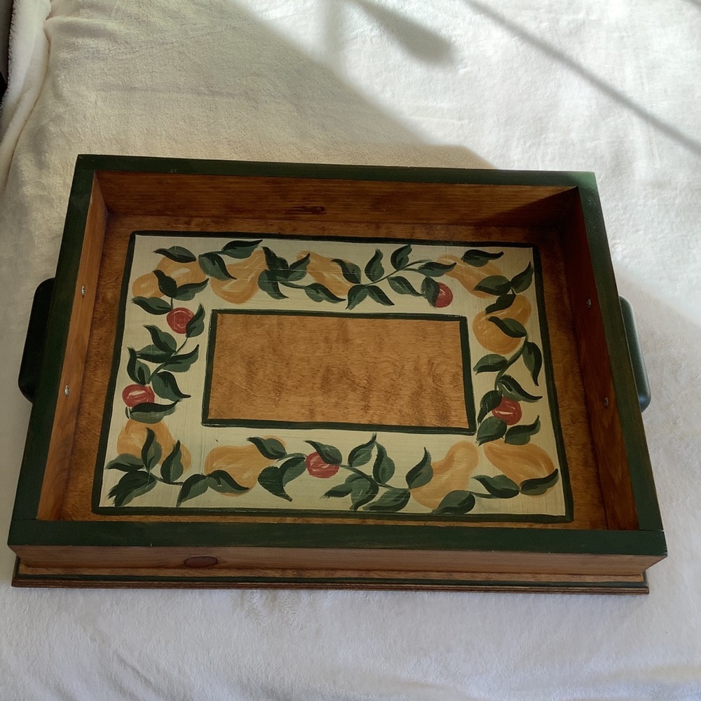 Large Wood Serving Tray - Picture 1 of 7